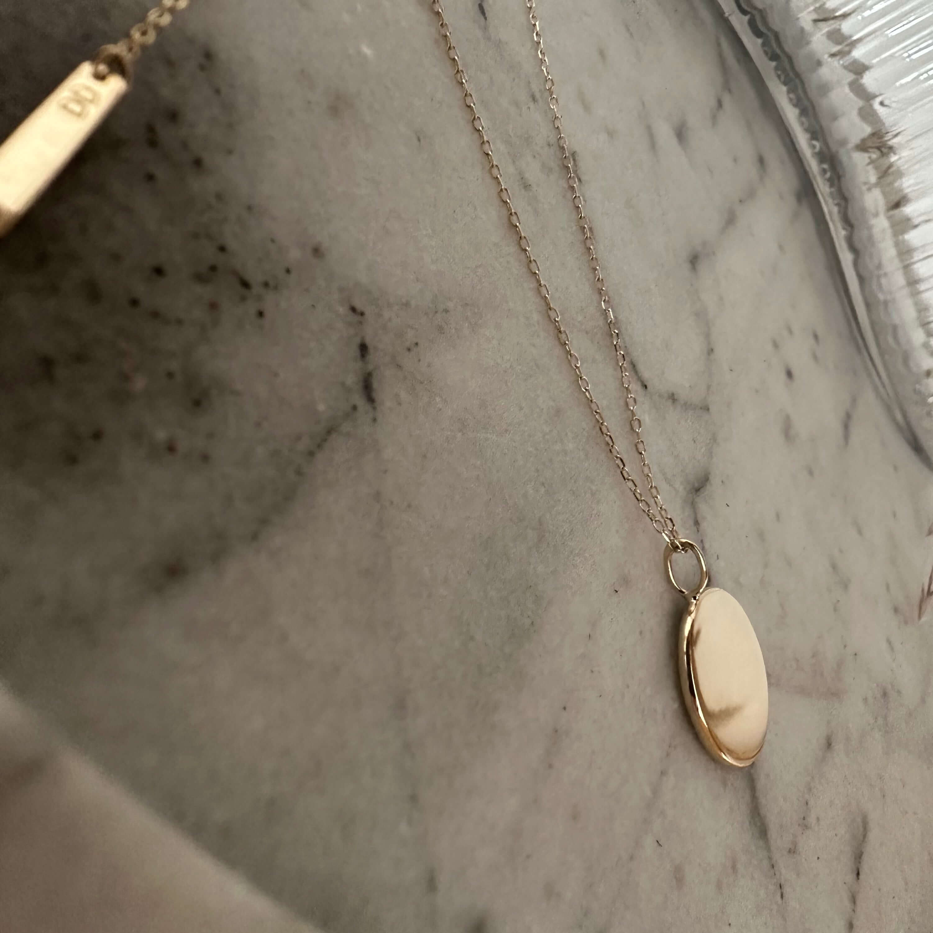Engravable Coin Necklace - 18k Gold Vermeil