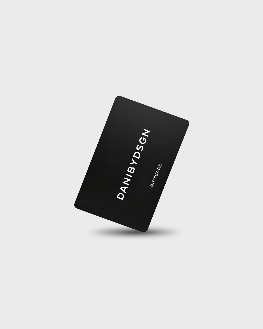 Black card with 'DANIBYDSGN' branding on a light gray background