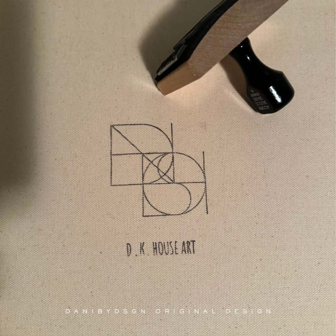 Custom joined symbol monogram tattoo design by Danibydsgn, featuring intricate fine line details.