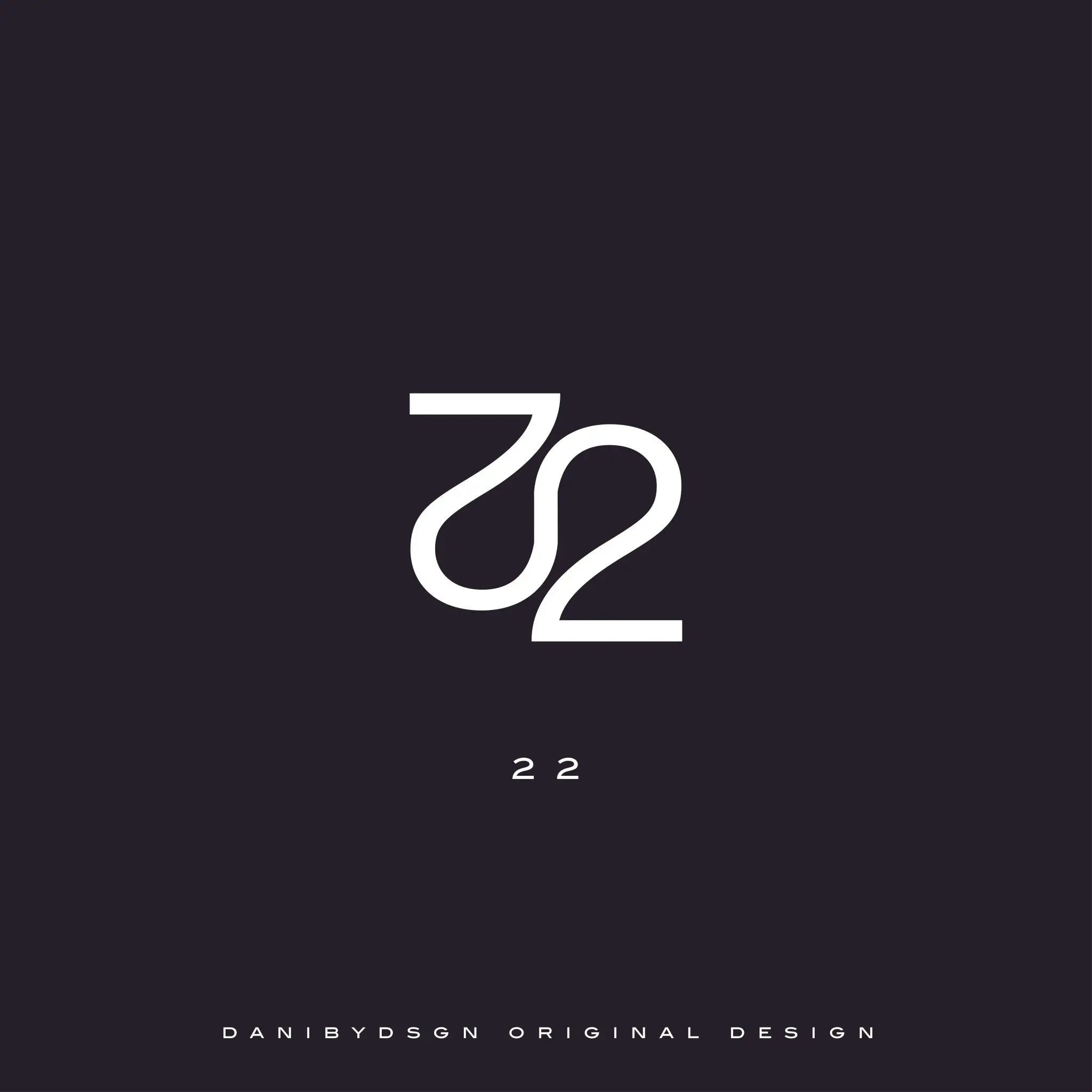 Fine line numeric monogram tattoo design featuring minimalist art by Danibydsgn. Elegant and personalized symbol.