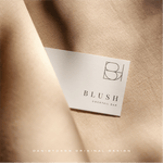 Blush Cocktail Bar logo design by Danibydsgn, part of the premium Business Logo Design & Branding Kit, featuring an elegant and modern logo that enhances brand identity for upscale hospitality businesses.