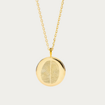 Duo Fingerprint Coin Pendant Necklace - 18k Gold Vermeil