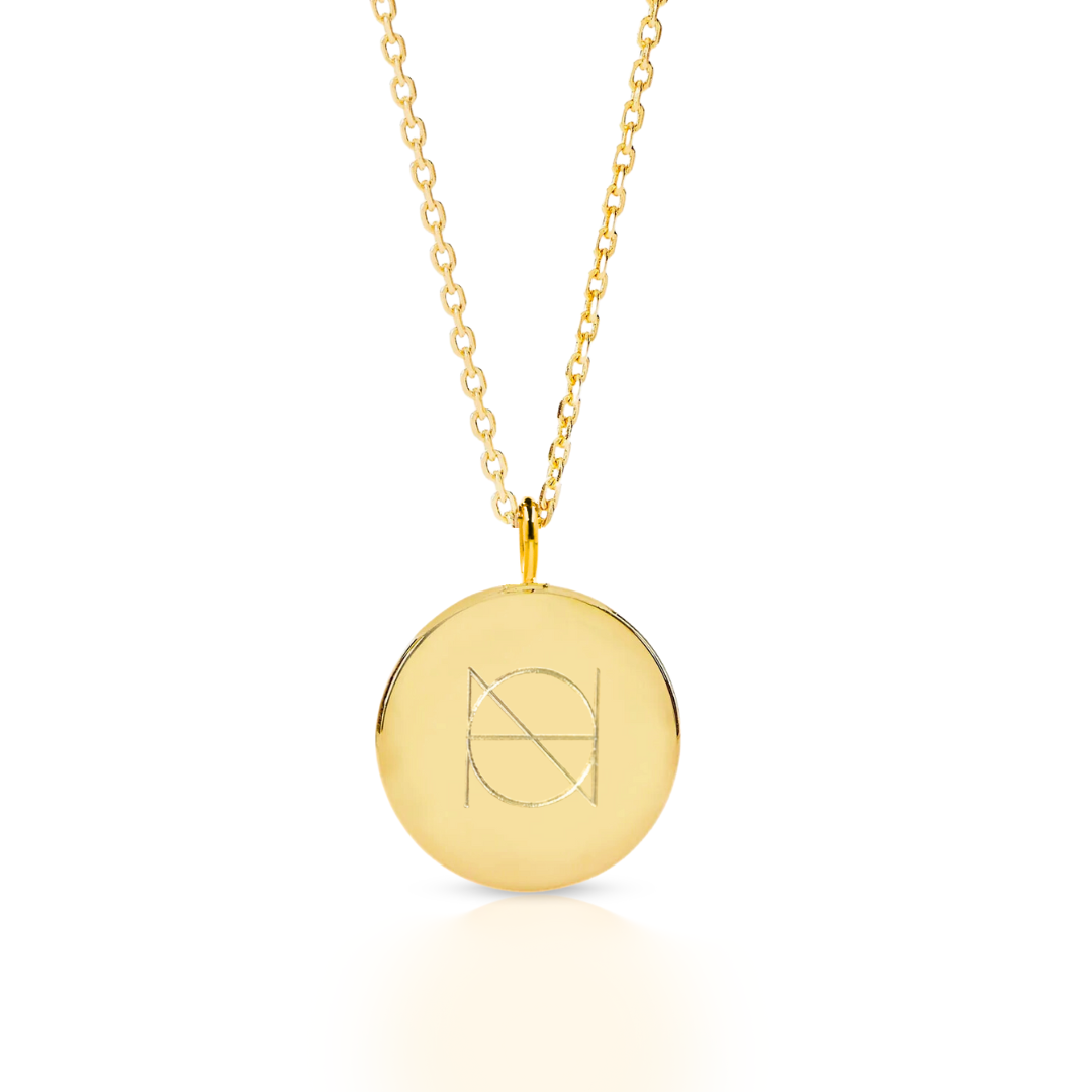 Showcasing the finesse of Danibydsgn, this 18k gold vermeil Engravable Gold Coin Necklace from our luxury jewelry collection offers a blank canvas for personalized engraving of your Danibydsgn custom name logo design. Tailored for individual expression, this piece stands out as a memorable keepsake jewelry gift. Have it customized as a unique engraved necklace, ensuring a cherished and personalized gift that captures the essence of the recipient.  Or add it to your own personal collection. 