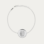 Duo Fingerprint Coin Bracelet - 925 Sterling Silver