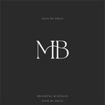 A sophisticated 'MB' Custom Initial Monograms white on black background design by Danibydsgn, ideal for a range of branding needs such as logo design, personal branding, and monogram customization for special events like weddings or marketing. This versatile monogram merges the artistry of tattoo design with the elegance required for wedding monograms and high-end clothing branding. It’s a testament to the detailed work of business logo designs that also translates beautifully into body art and wall art