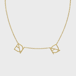 DaniByDsgn double symbol necklace – personalized 9k yellow gold two-symbol cut-out pendant necklace, luxury bespoke custom jewelry