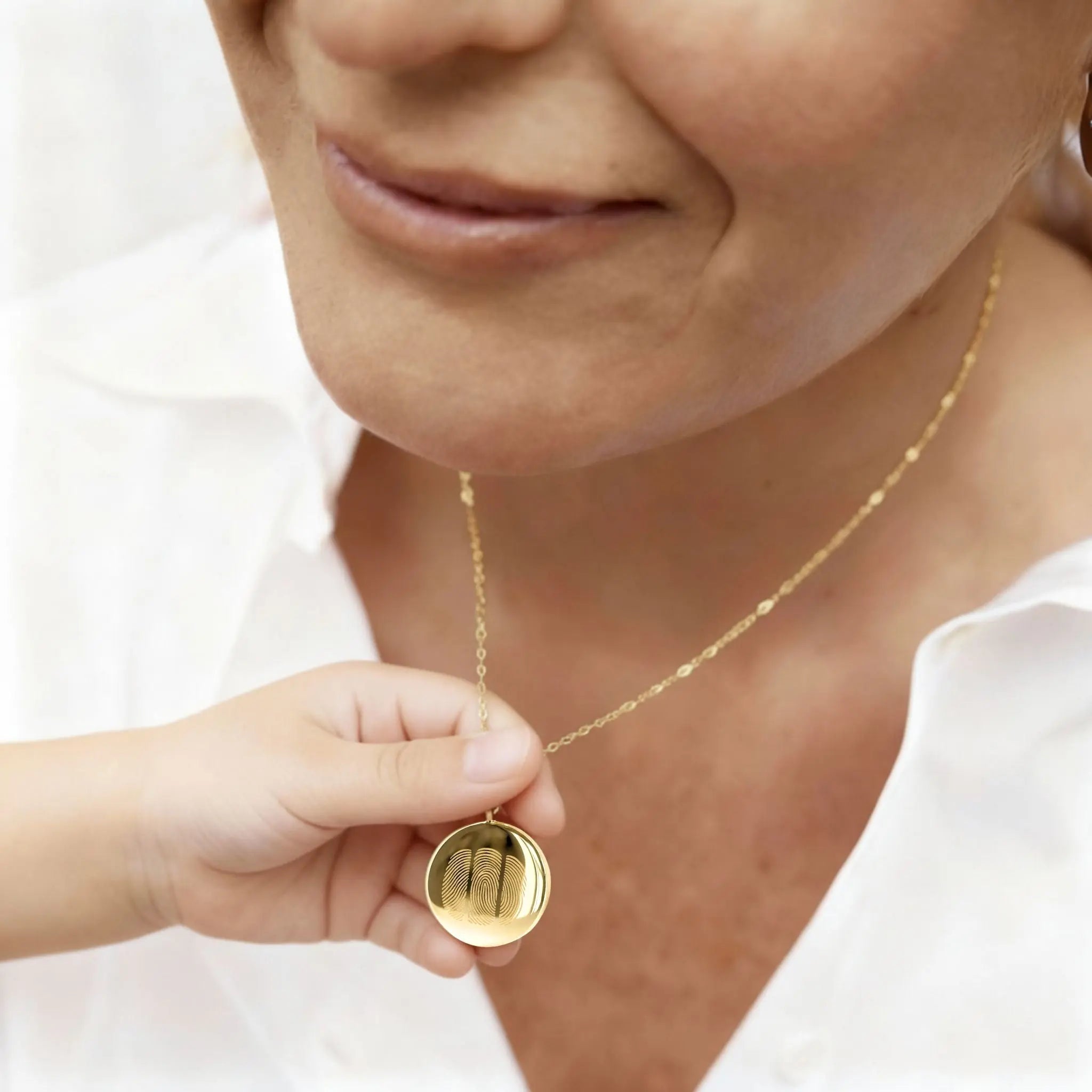 Three Fingerprint Necklace – Luxury Jewelry in 18k Gold Vermeil