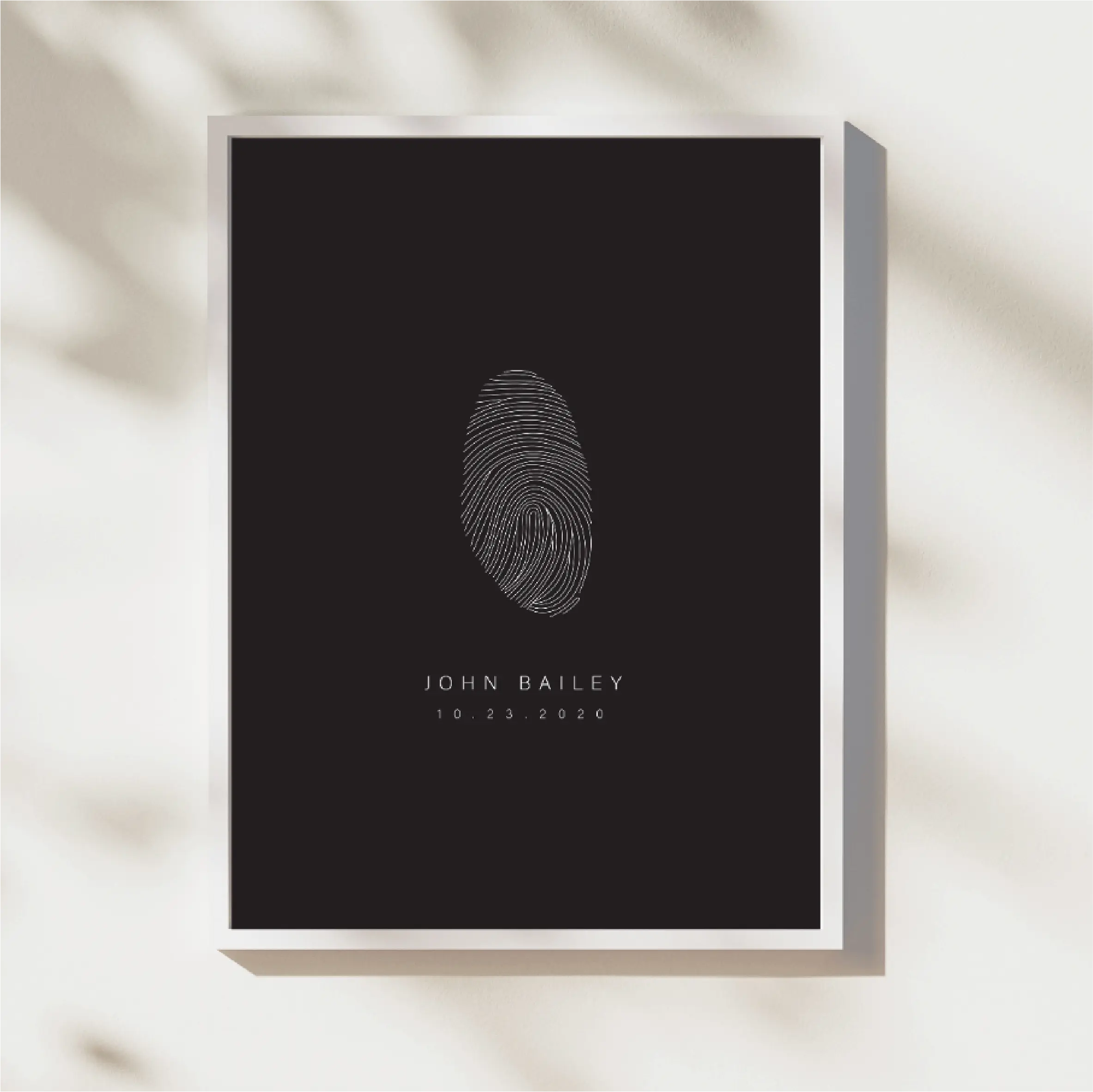 Personalized fingerprint wall art design by Danibydsgn, showcasing unique fingerprint patterns for home decor.