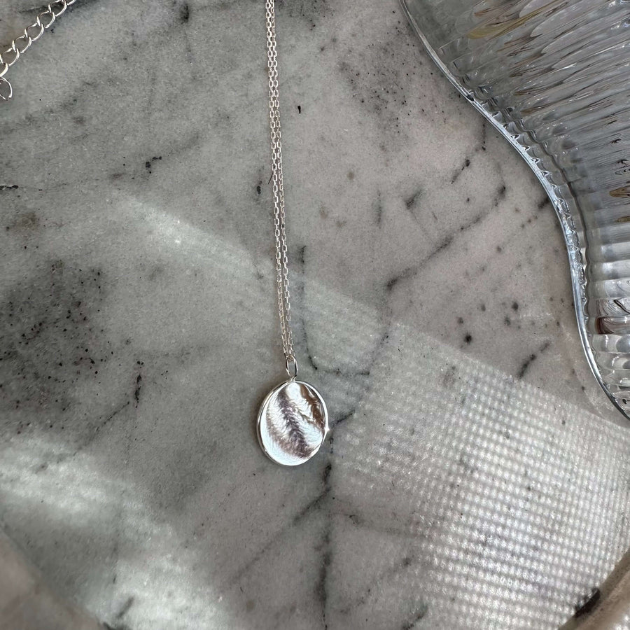 Engravable Silver Coin Necklace