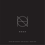 NOAH Custom Logos design, white text on a black background, exemplifying a minimalist overlapping logo design by Danibydsgn. This name logo design has been used as a fineline tattoo, ideal for personal branding, body art, and simple tattoo ideas. Its versatility extends to clothing branding, event marketing and has been used as wall art and tattoo art.  Danibydsgn is the original name logo creator with 30,000 personalized designs completed worldwide and over 1,700+ five star reviews. 